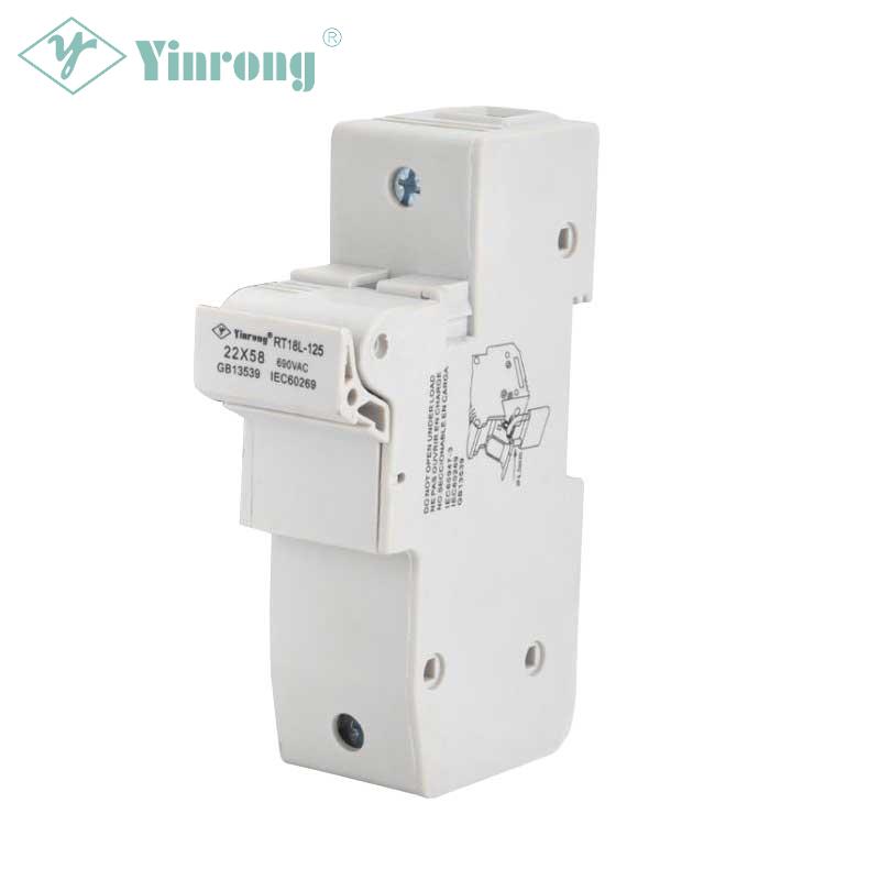 500VAC 125A 22 × 58mm DIN Rail Fuse Holder